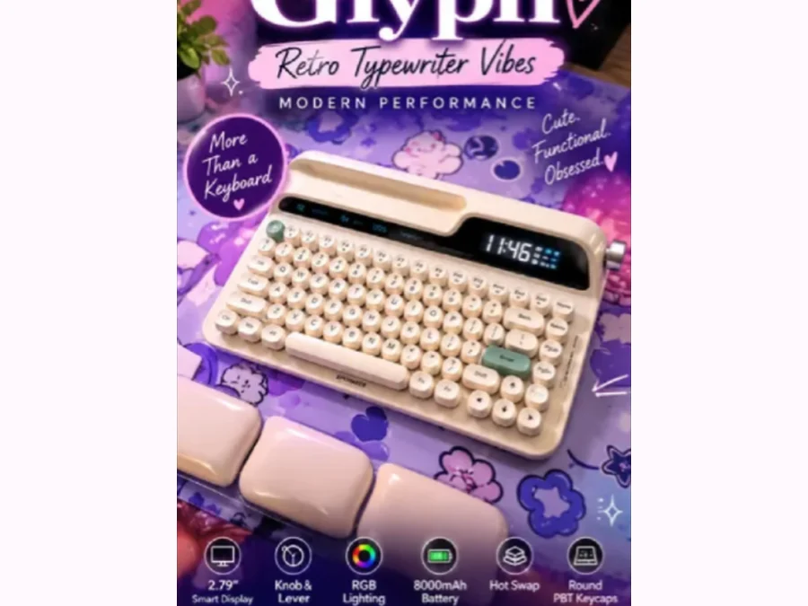 EPOMAKER Glyph 75% Wireless Typewriter Mechanical Keyboard